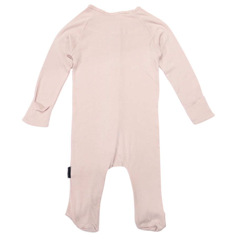 Cotton Modal Double Zip Romper Dusty Pink