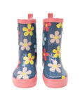 Flower Gumboot Navy