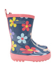 Flower Gumboot Navy