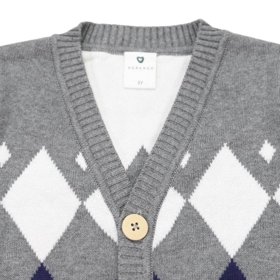 Grandpa Cardigan Charcoal