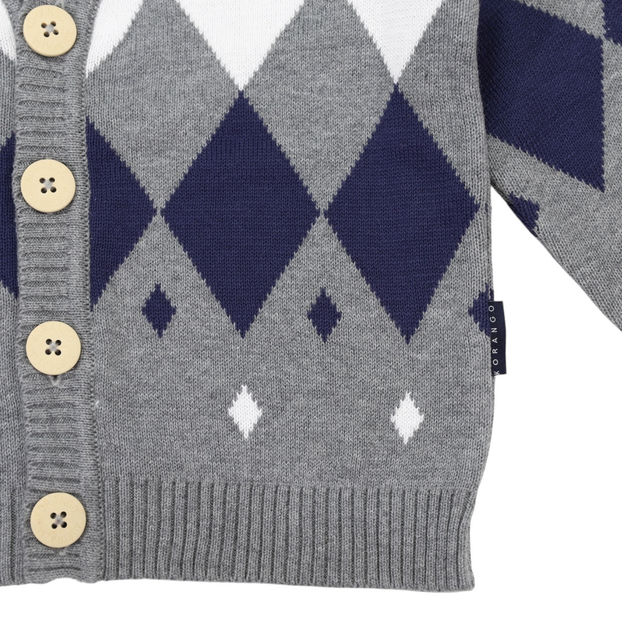 Grandpa Cardigan Charcoal