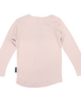 Cotton Modal Henley Top Dusty Pink