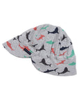 Shark Print Legionnaires Hat Grey Marle