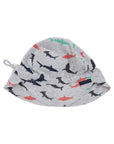 Shark Print Legionnaires Hat Grey Marle
