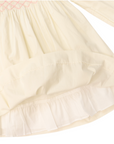 Frill Smocked Dress Beige