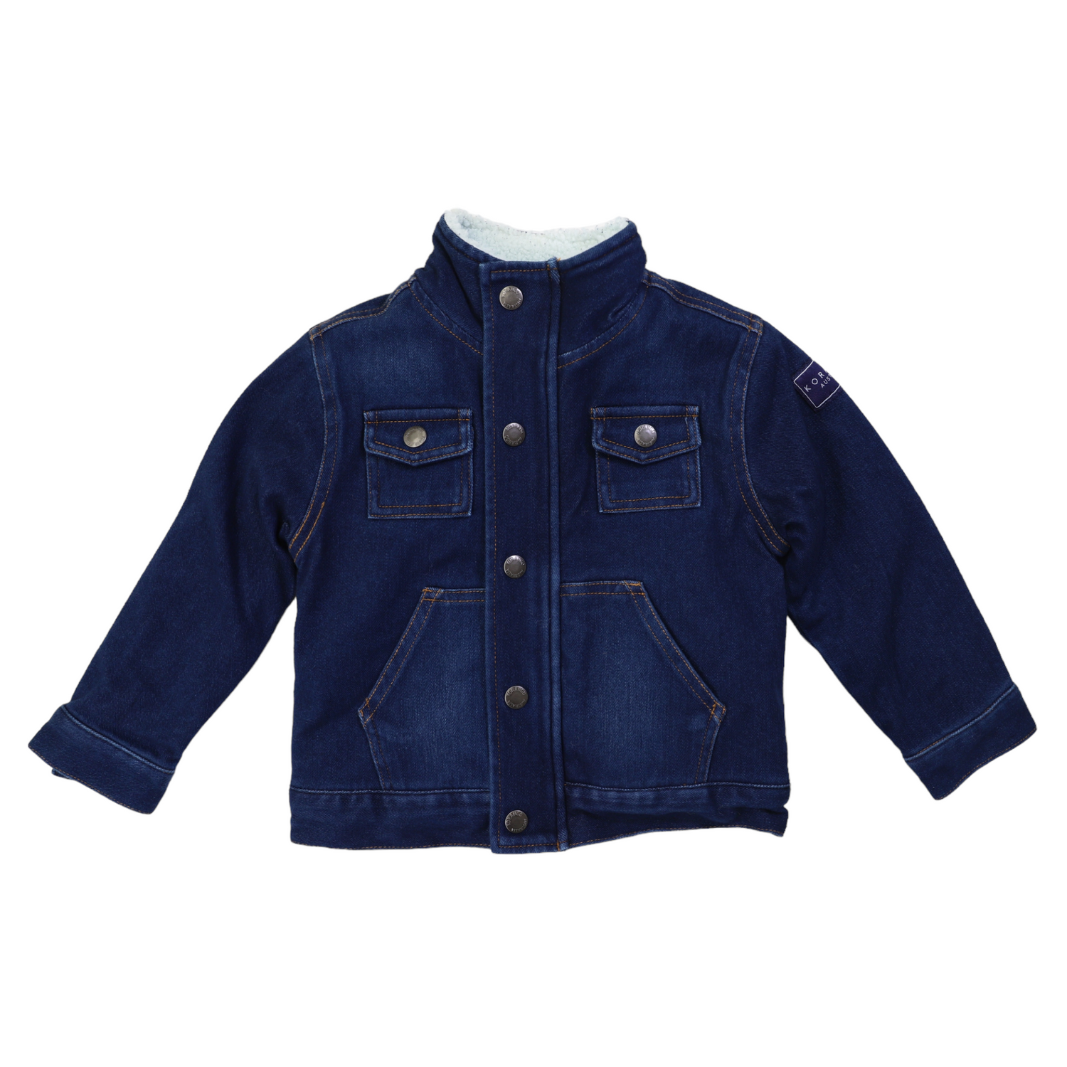 Sherpa Lined Denim Jacket Pigment Wash