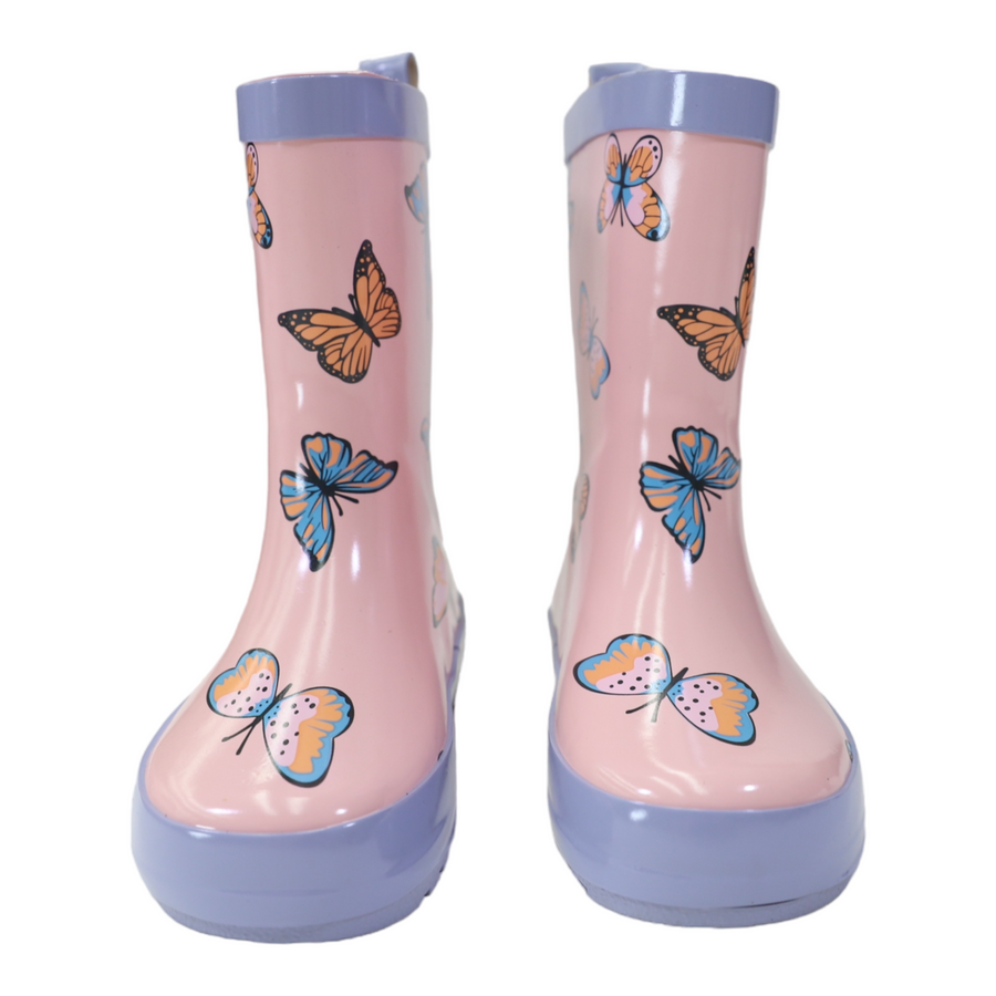 Butterfly Gumboot Fairytale Pink