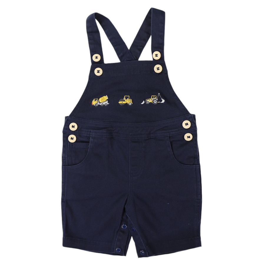 Trucks and Diggers Embroidered Shortall Navy