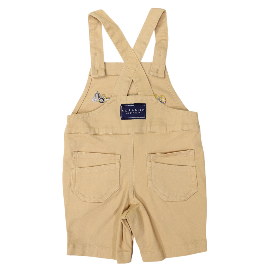 Trucks and Diggers Embroidered Shortall Sand