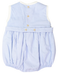 Hand Smocked Frill Sunsuit Blue