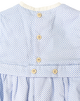 Hand Smocked Frill Sunsuit Blue