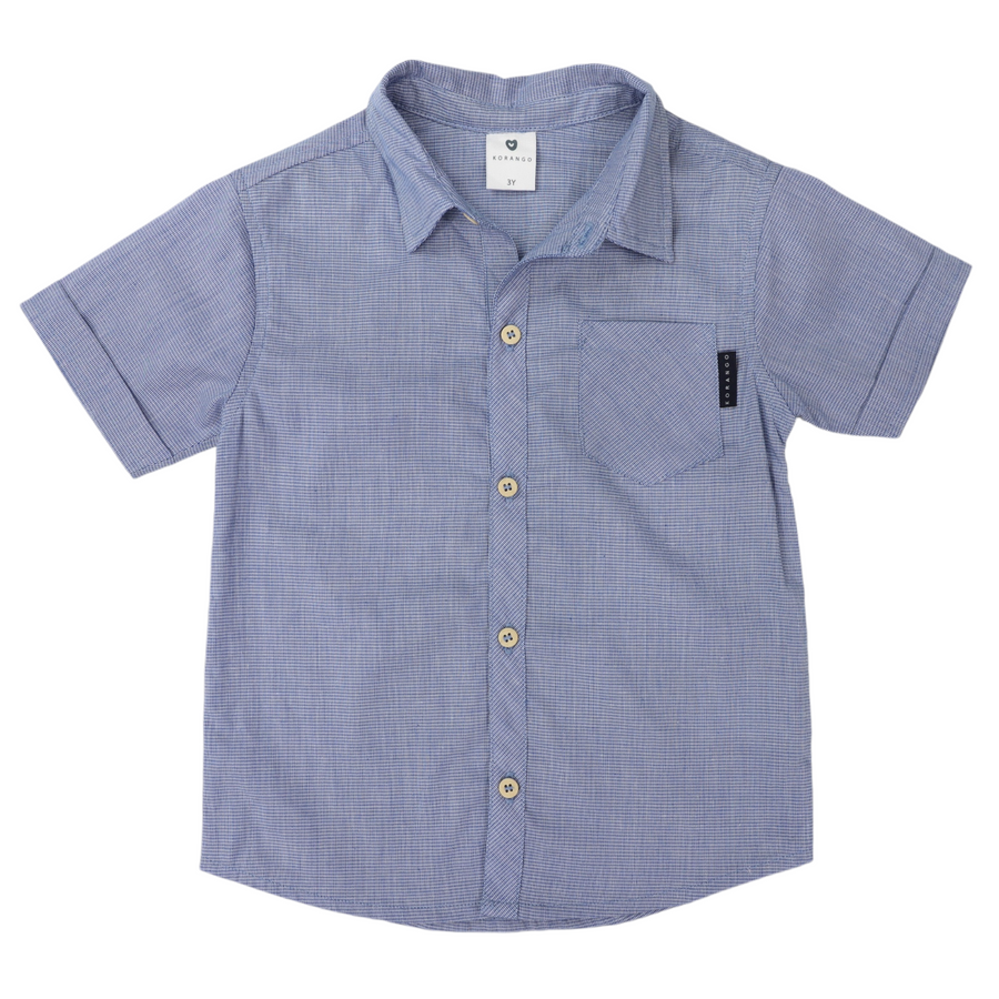 Short Sleeved Shirt Blue Check