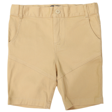 Stretch Twill Short Sand with Badge