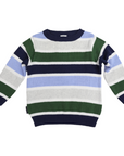 Knit Sweater Stripe Green