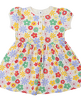 Flower Print Cotton Dress Cloud