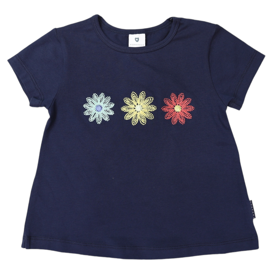 Flower Swing Top Navy