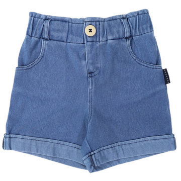 High Waisted Denim Short Light