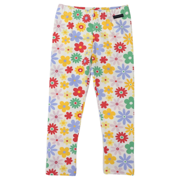 Flower Print Cotton Legging Cloud