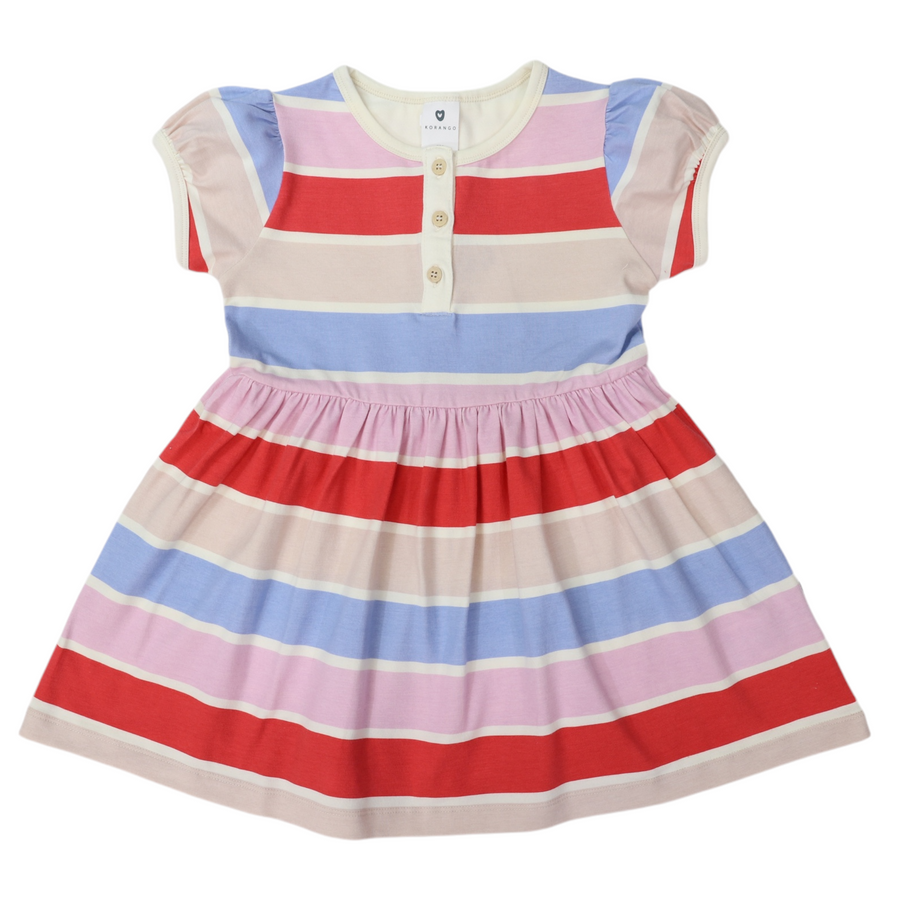 Cotton Dress Stripe Pink