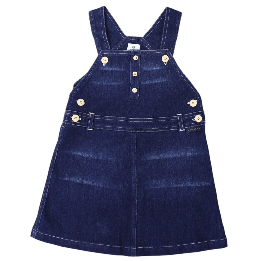 Denim Pinafore Dark Wash