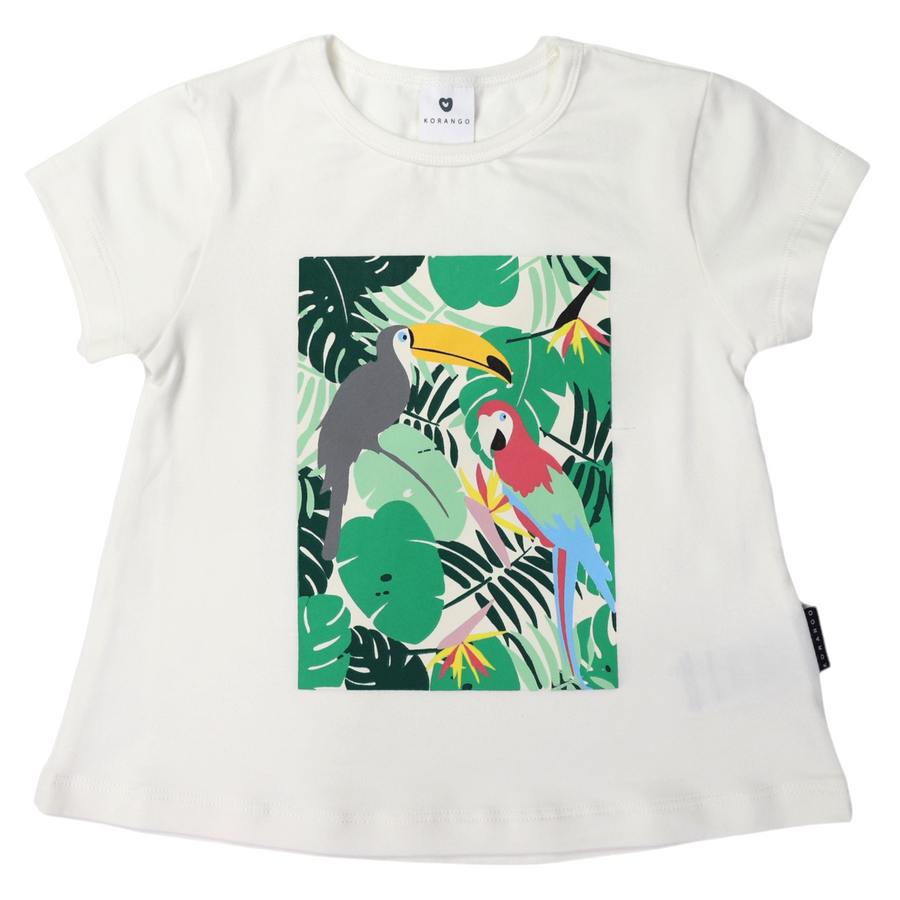 Jungle Parrot Swing Tee Cloud