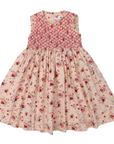 Hand Smocked Floral Dress Rose