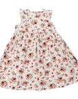 Floral Dress with frill White