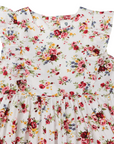 Floral Dress with frill White