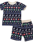 Cotton PJs Classic Xmas Print Navy