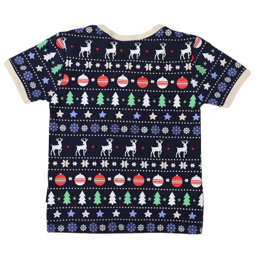 Cotton PJs Classic Xmas Print Navy