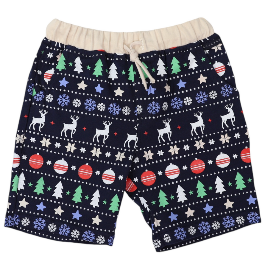 Cotton PJs Classic Xmas Print Navy