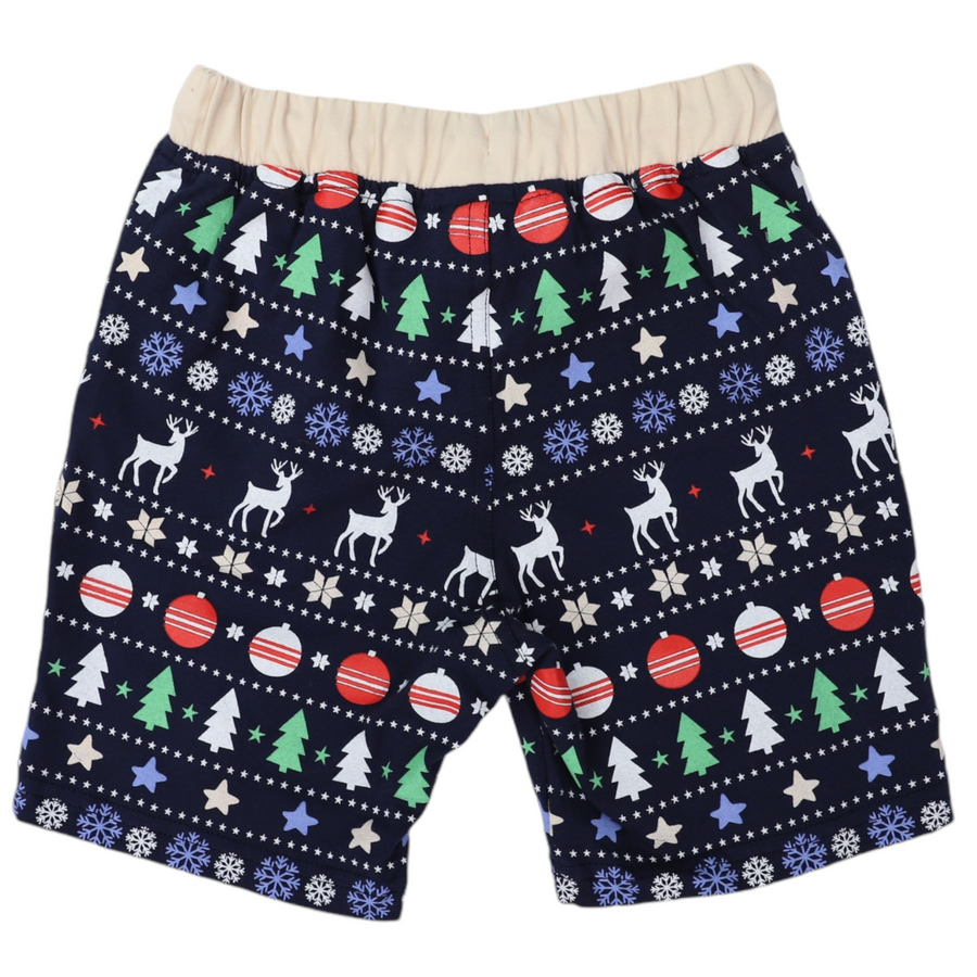 Cotton PJs Classic Xmas Print Navy