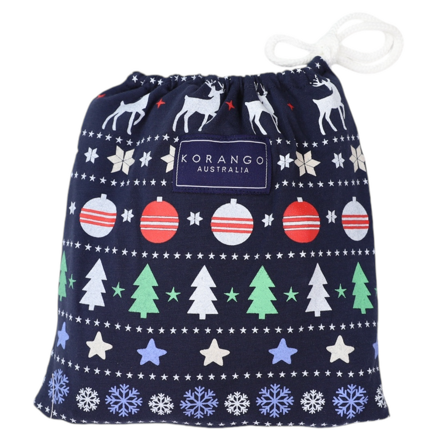 Cotton PJs Classic Xmas Print Navy