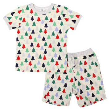 Cotton PJs Xmas Tree Print Cloud