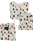 Cotton PJs Xmas Tree Print Cloud