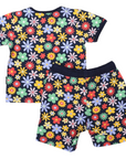 Cotton PJs Flower Print Navy