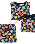 Cotton PJs Flower Print Navy