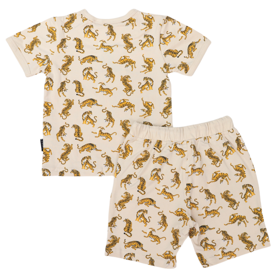 Cotton PJs Tiger Print Tapioca