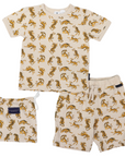 Cotton PJs Tiger Print Tapioca