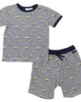 Cotton PJs Trucks and Diggers Print Navy