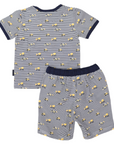 Cotton PJs Trucks and Diggers Print Navy