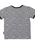 Cotton PJs Trucks and Diggers Print Navy