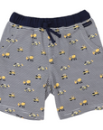 Cotton PJs Trucks and Diggers Print Navy