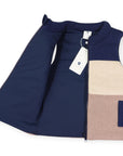 Contrast Knit Vest Brown
