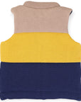 Contrast Knit Vest Mustard