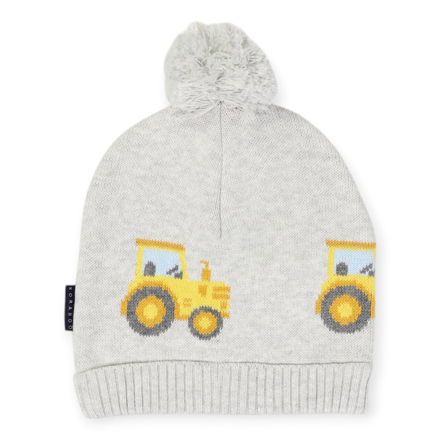 Tractor Beanie Grey Marle