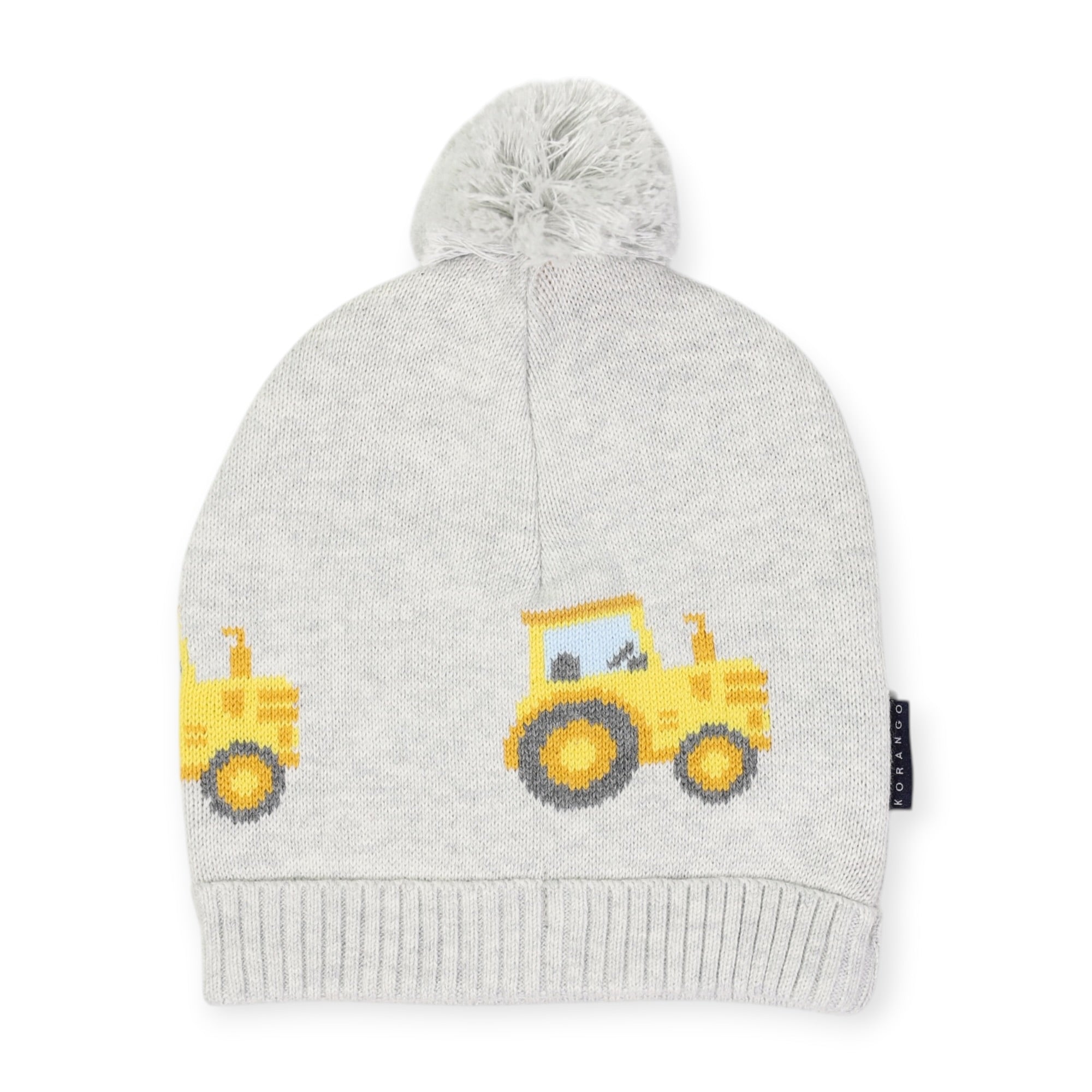 Tractor Beanie Grey Marle