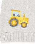 Tractor Beanie Grey Marle