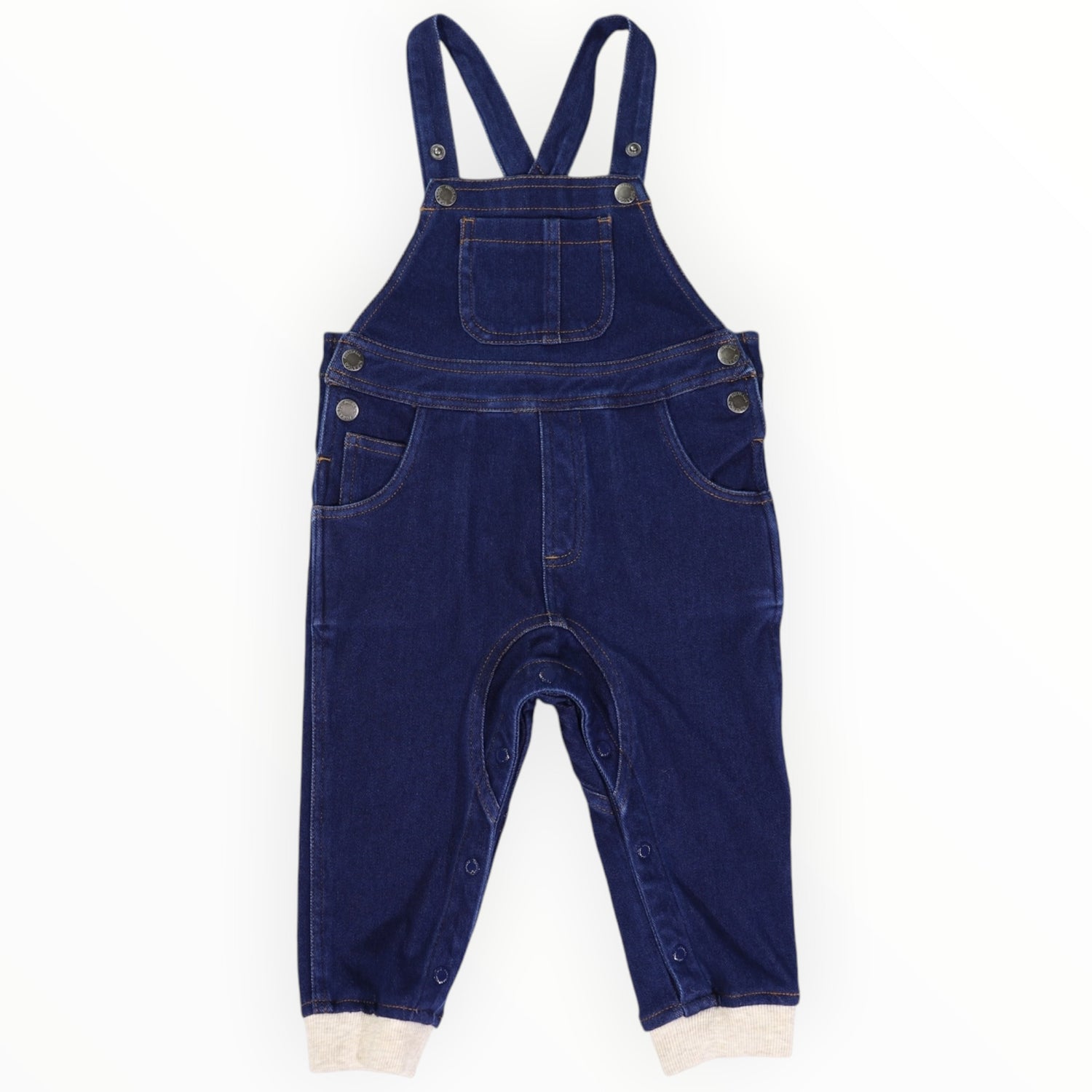 Soft Denim Overalls Dark