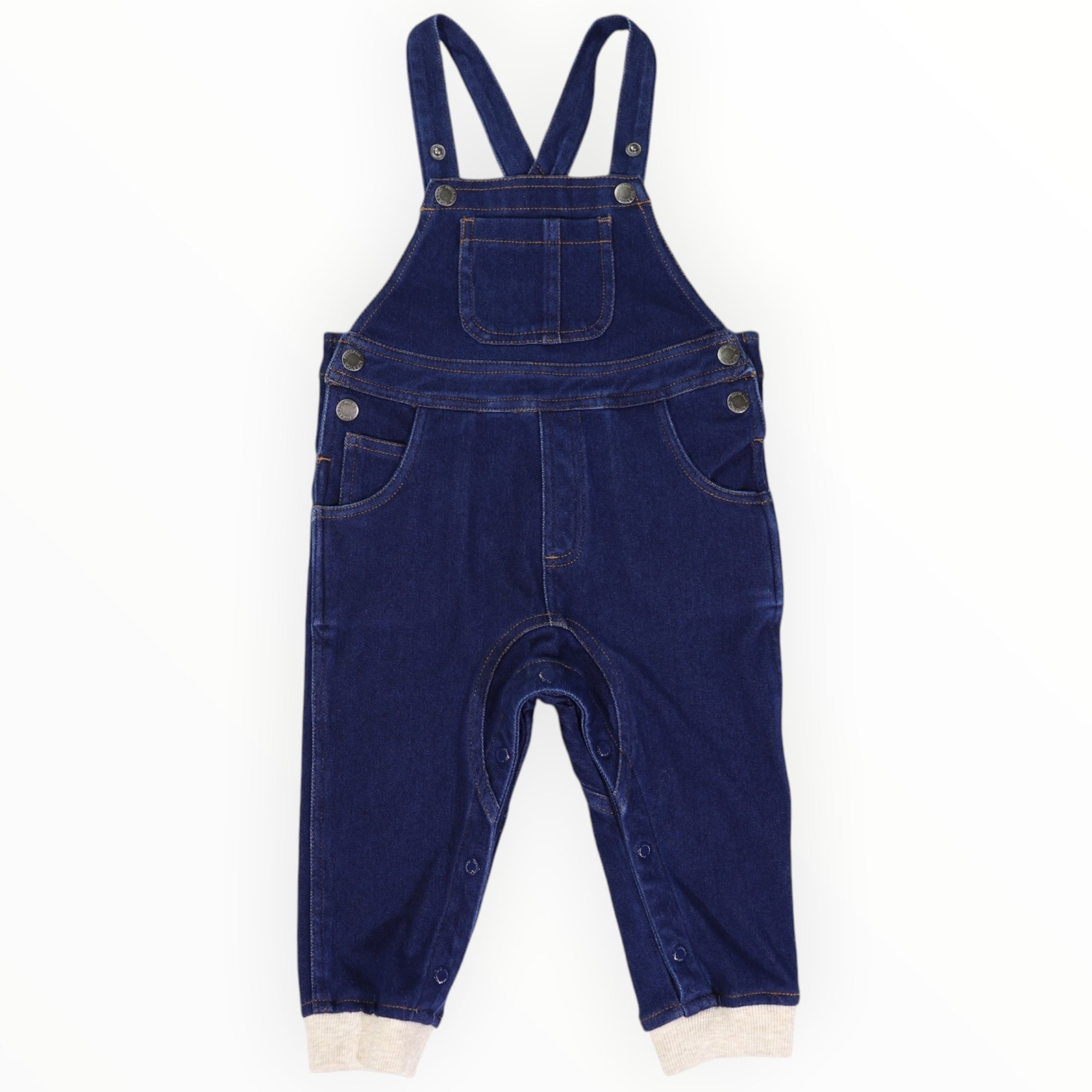 Soft Denim Overalls Dark